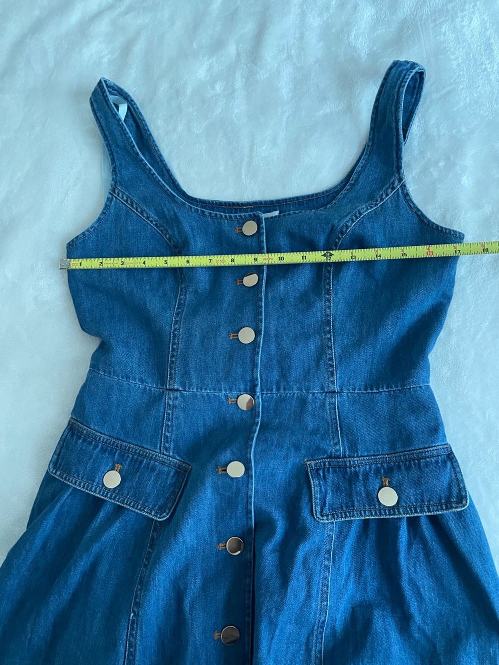 Denim Button-Front Midi Dress - Picture 5 of 7